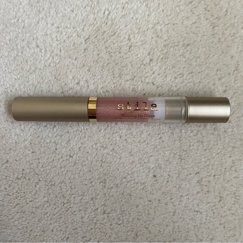 Stila Plumping Lip Glaze Kitten Shimmer Gloss Nude Pink Lip Gloss